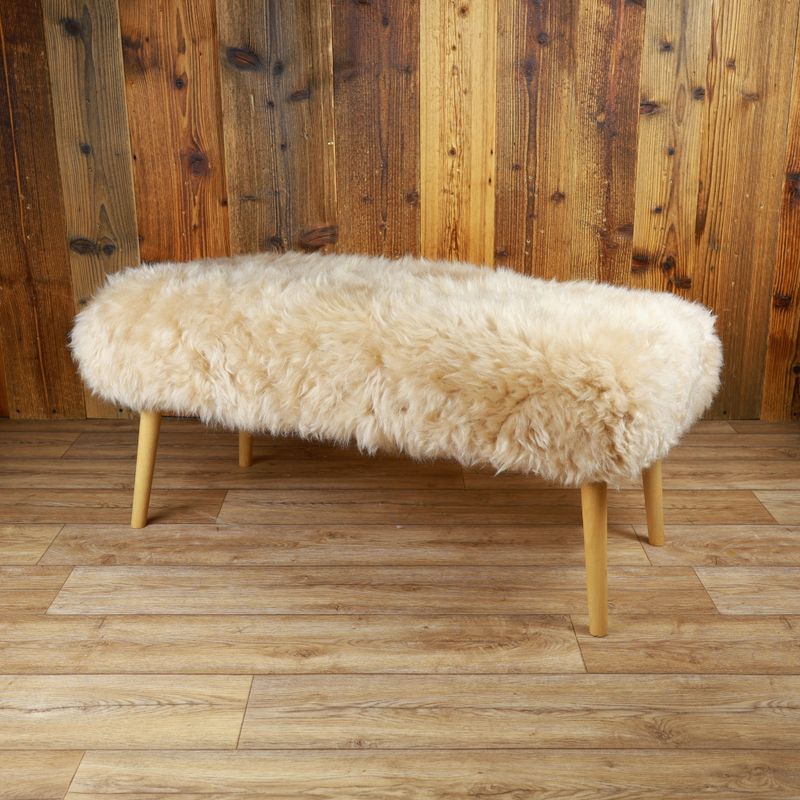 Sheepskin Bench | British Cappuccino | Large