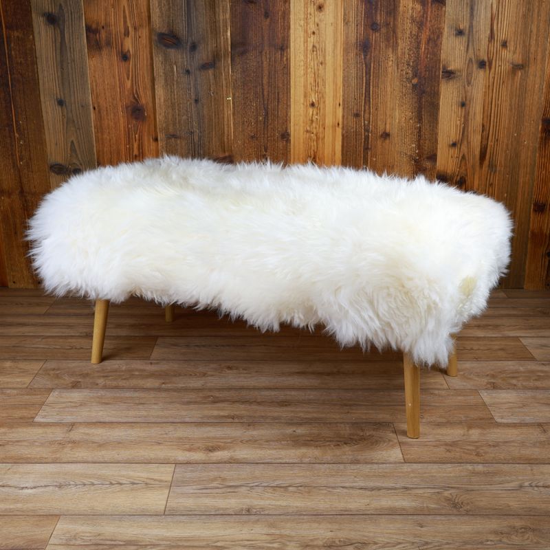 Sheepskin Bench | British White | Large