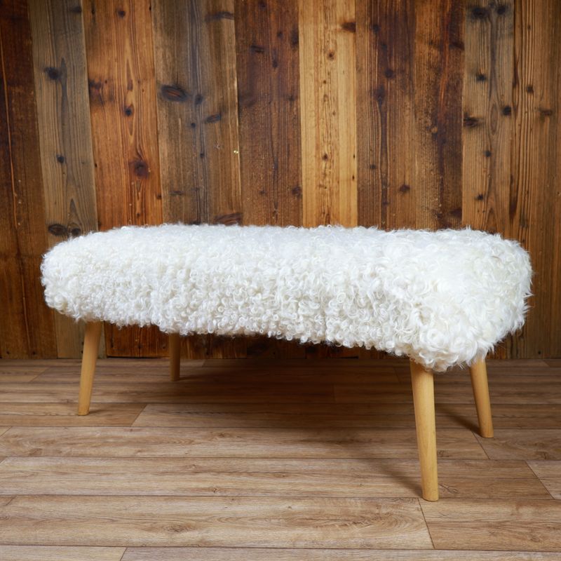 Sheepskin Bench | Gotland White | Large