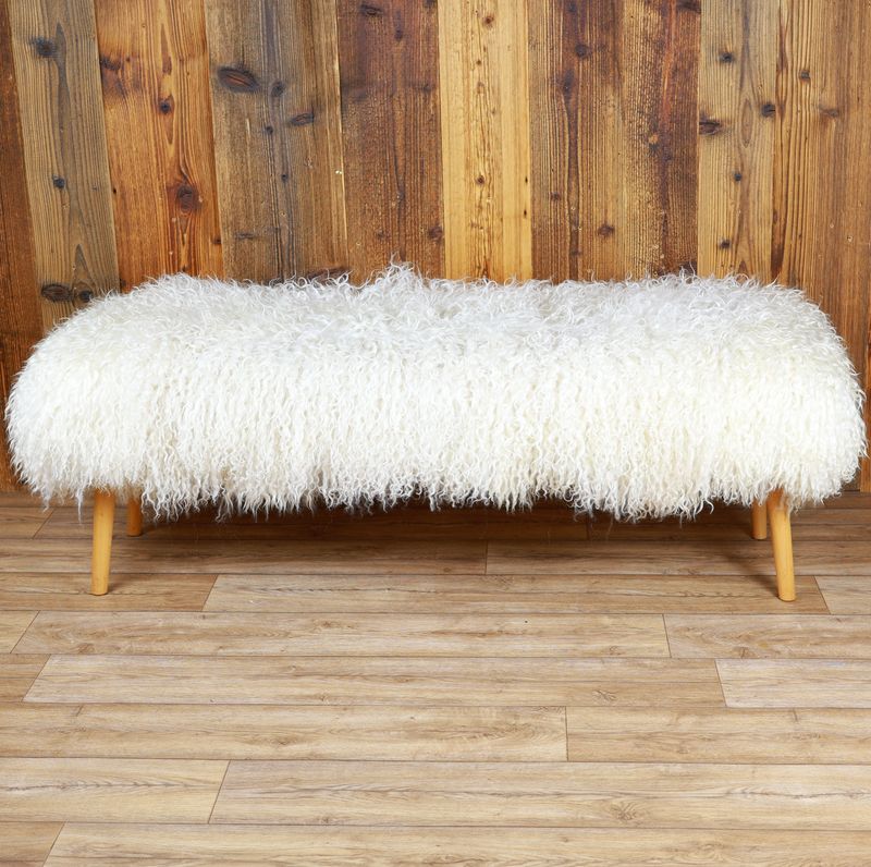 Sheepskin Bench | Cotswold White | Extra Large
