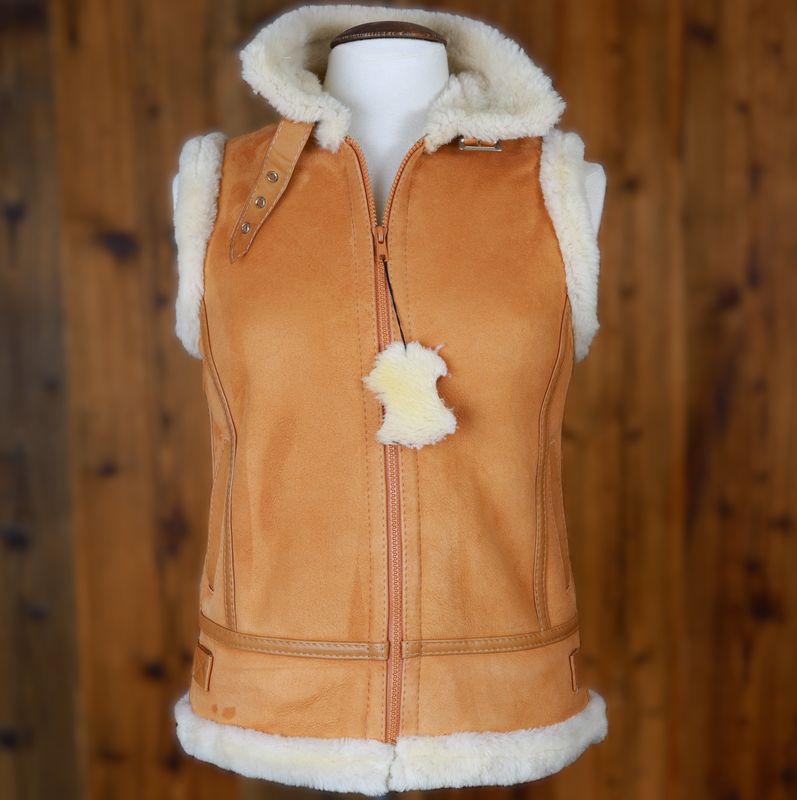 Lily Aviator Vest | Camel
