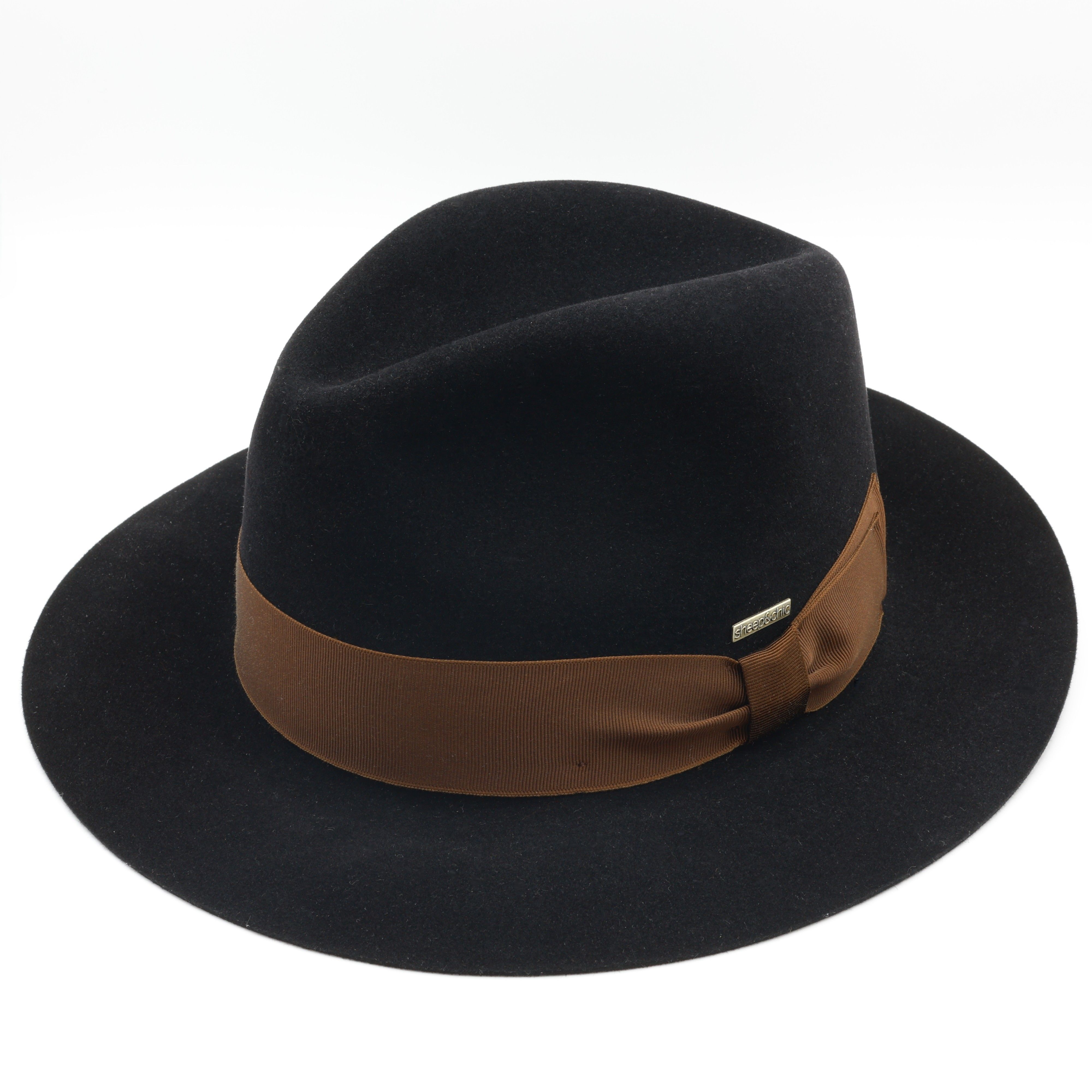 Fedora W | Black | Brown Band