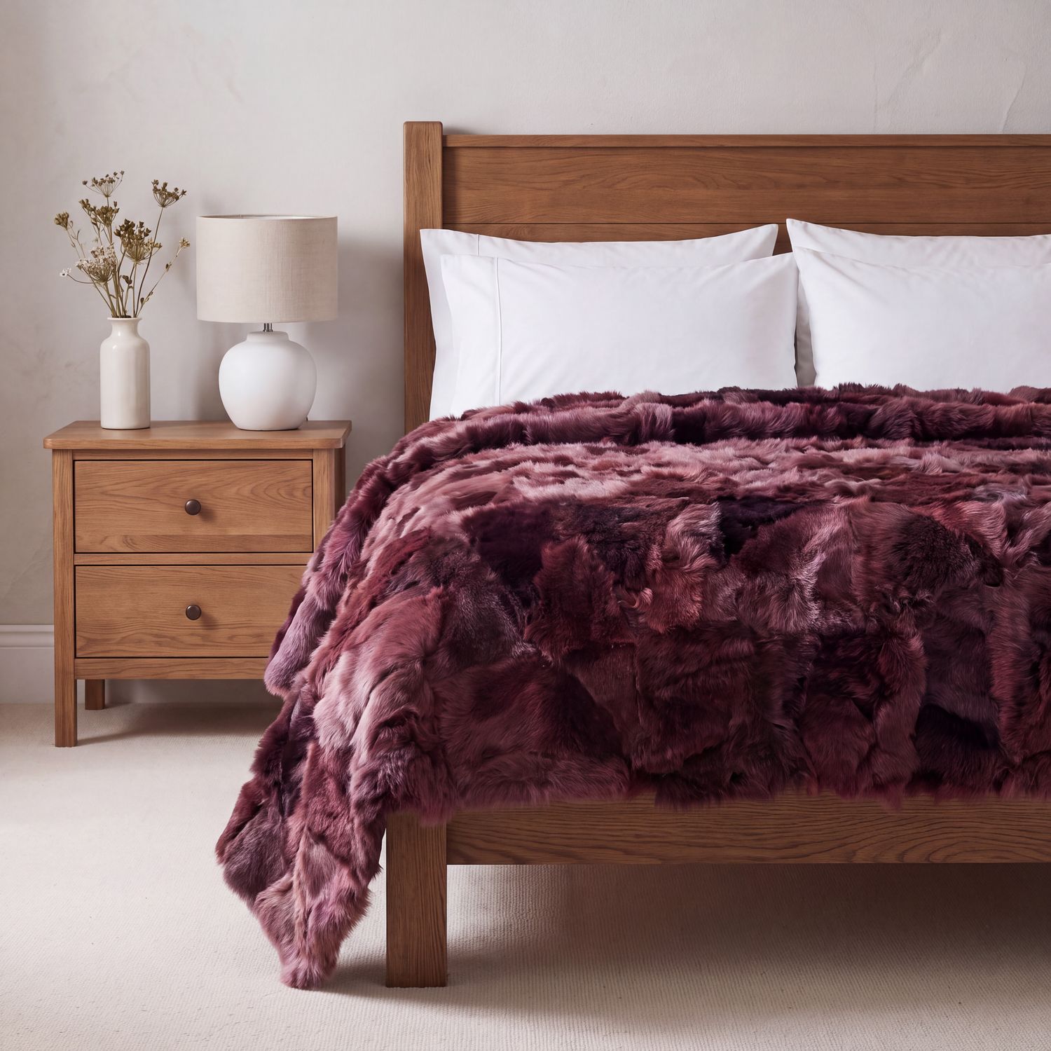 Burgundy | Toscana Lambskin | 200cm x 160cm