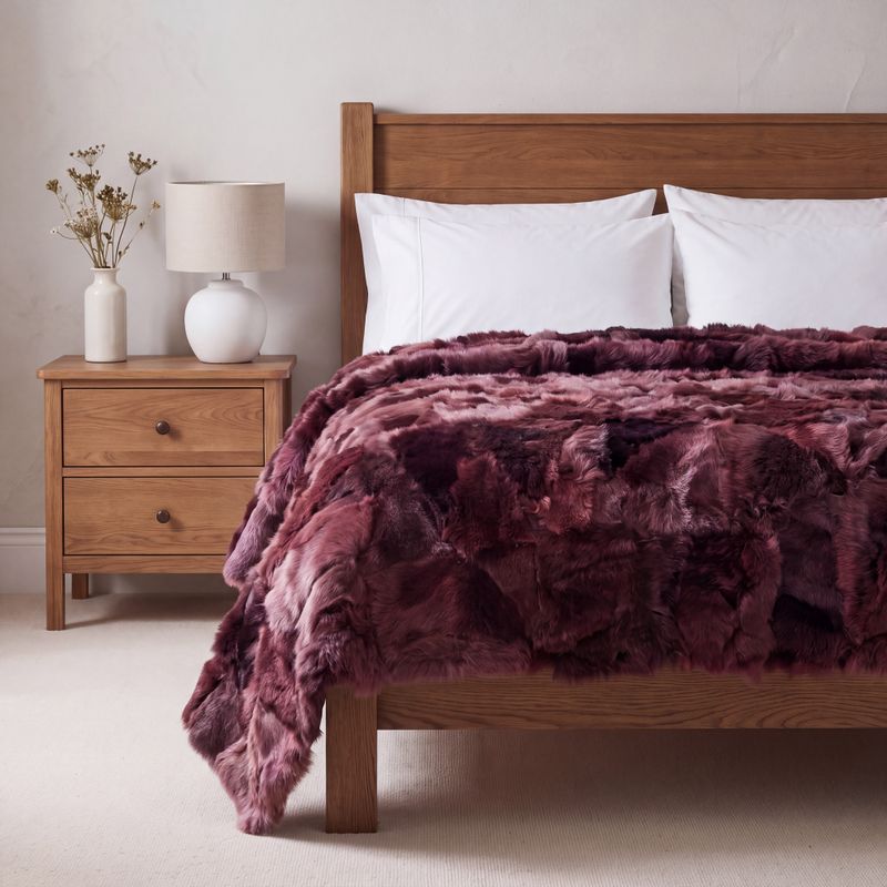 Burgundy | Toscana Lambskin | 200cm x 160cm