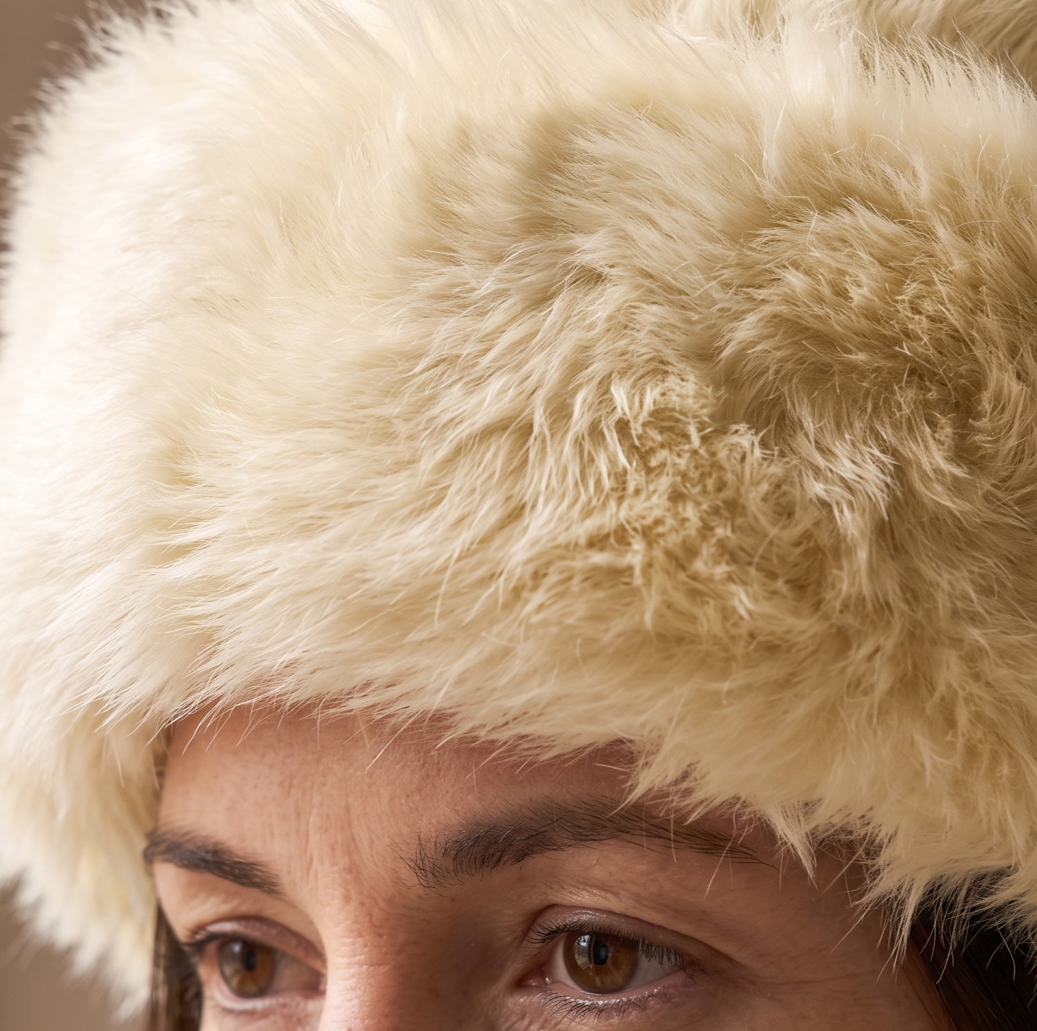 Soft Blonde | Shearling hat
