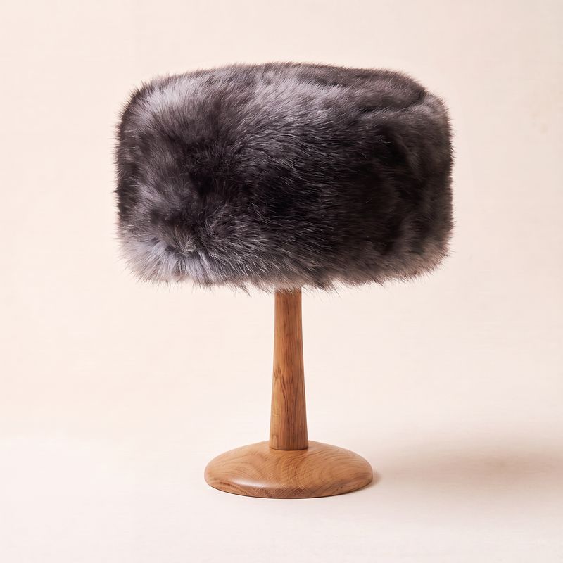 Natural Grey Toscana | Pillbox Hat | Reversible