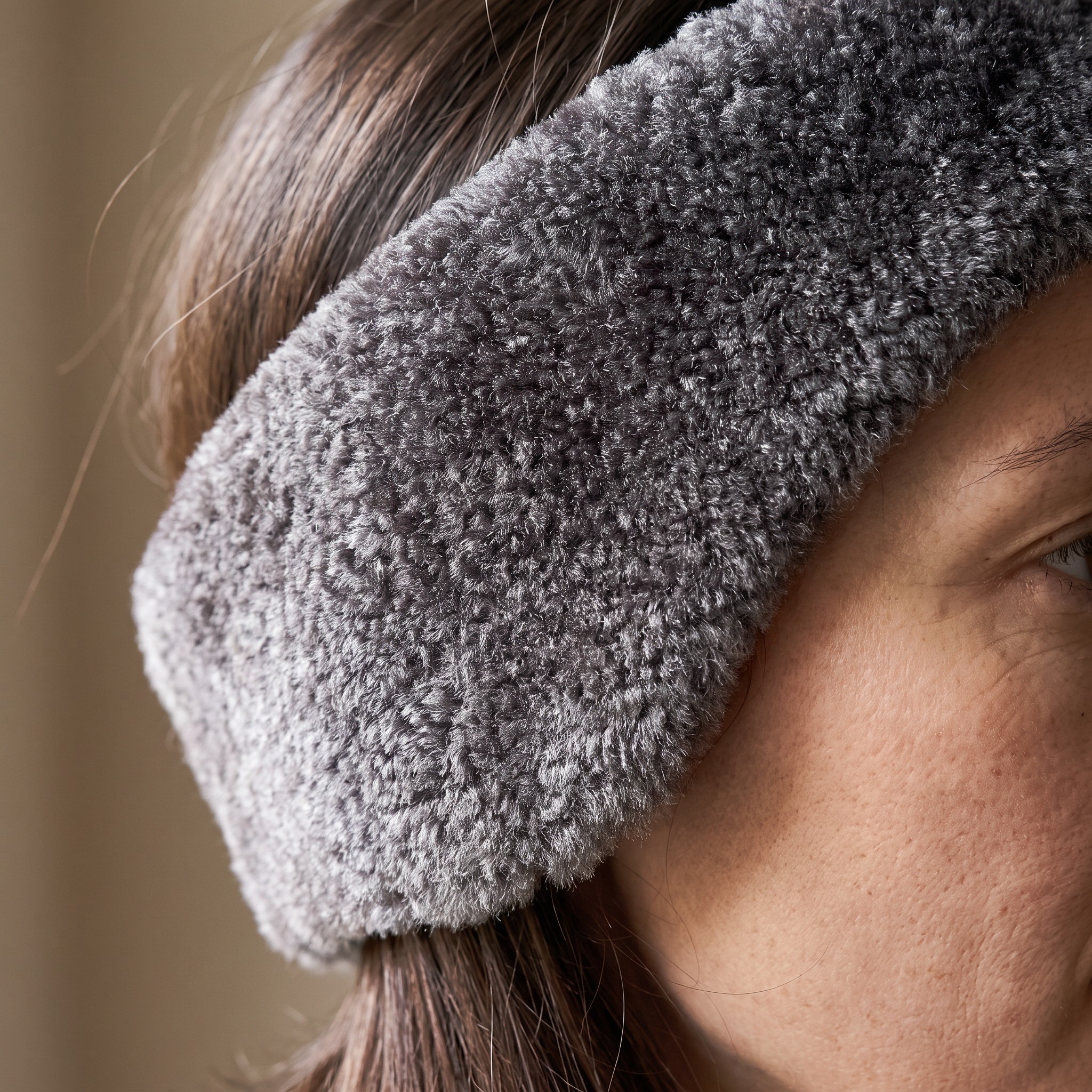 Charcoal | Sheepskin Headband