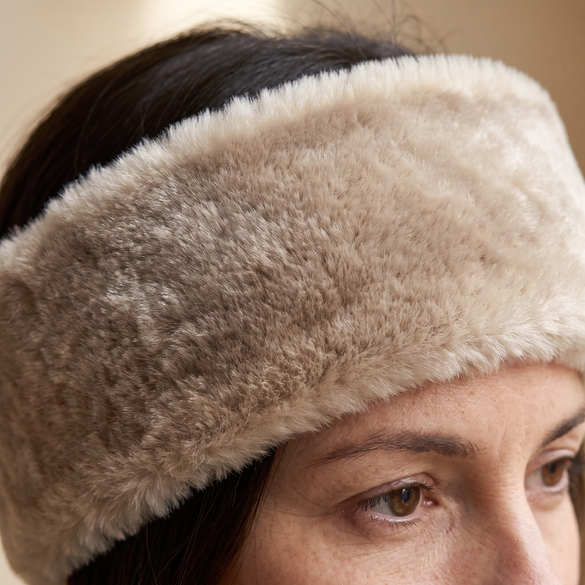 Soft Beige | Shearling Headband