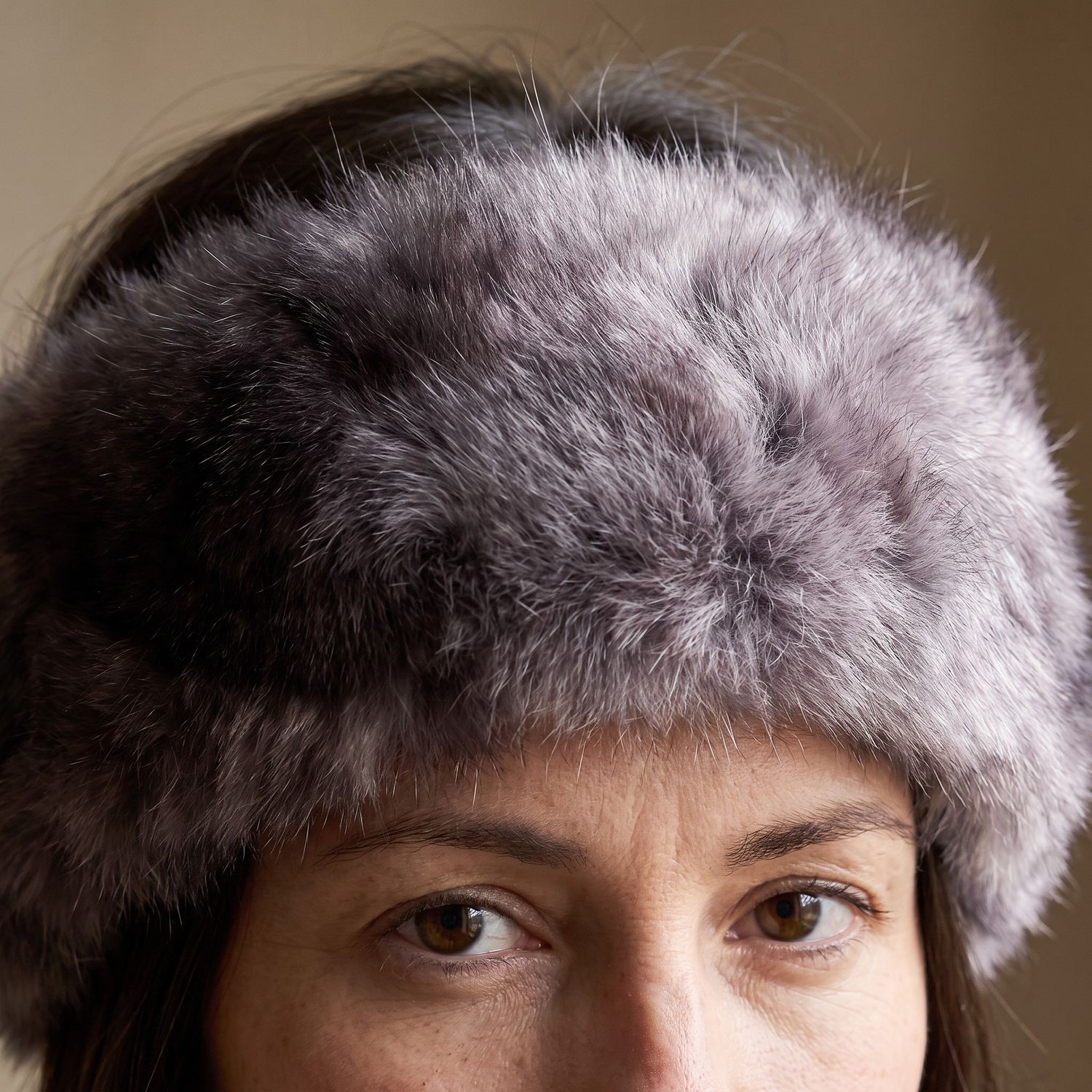 Natural Toscana Grey | Shearling Headband
