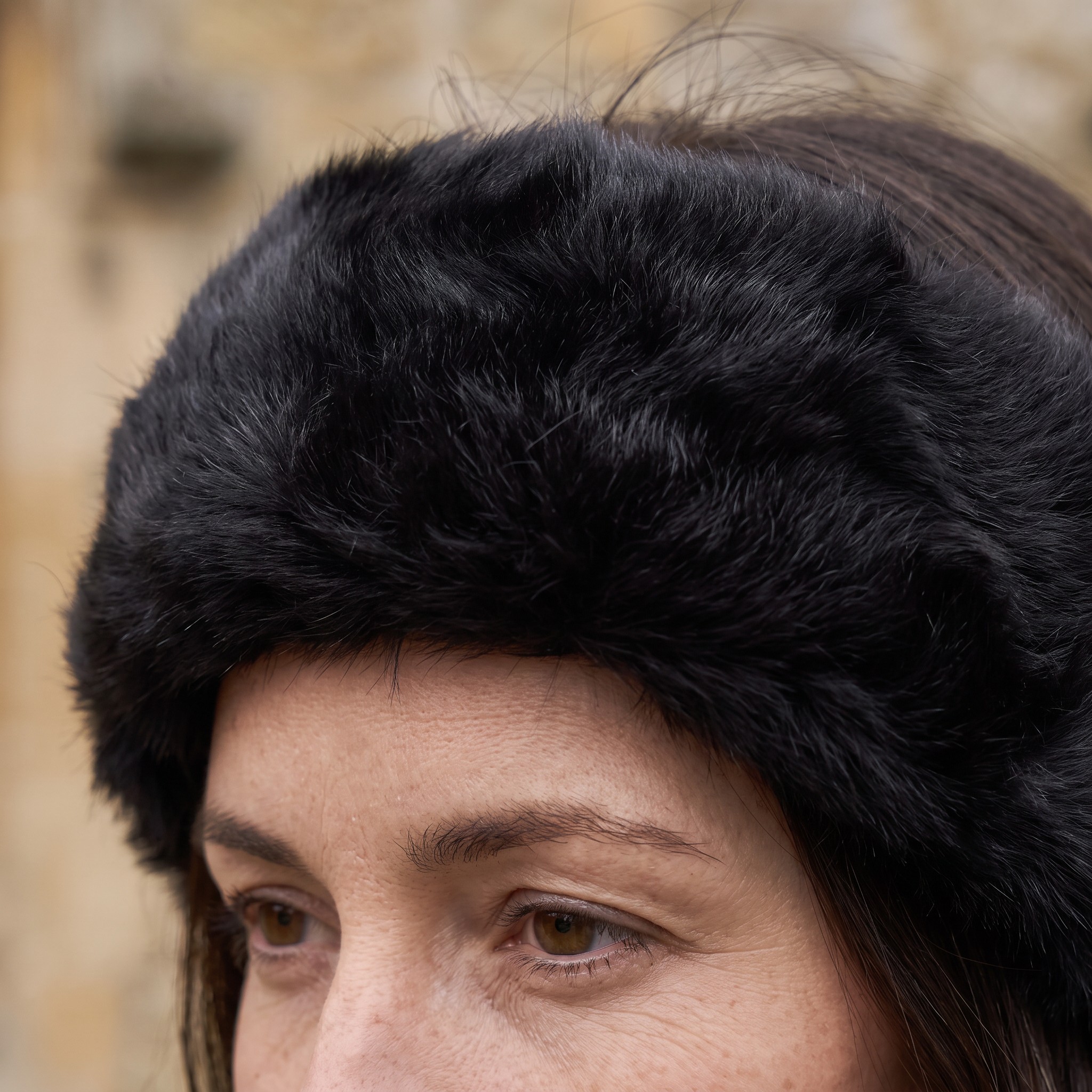 Black Toscana | Shearling Headband