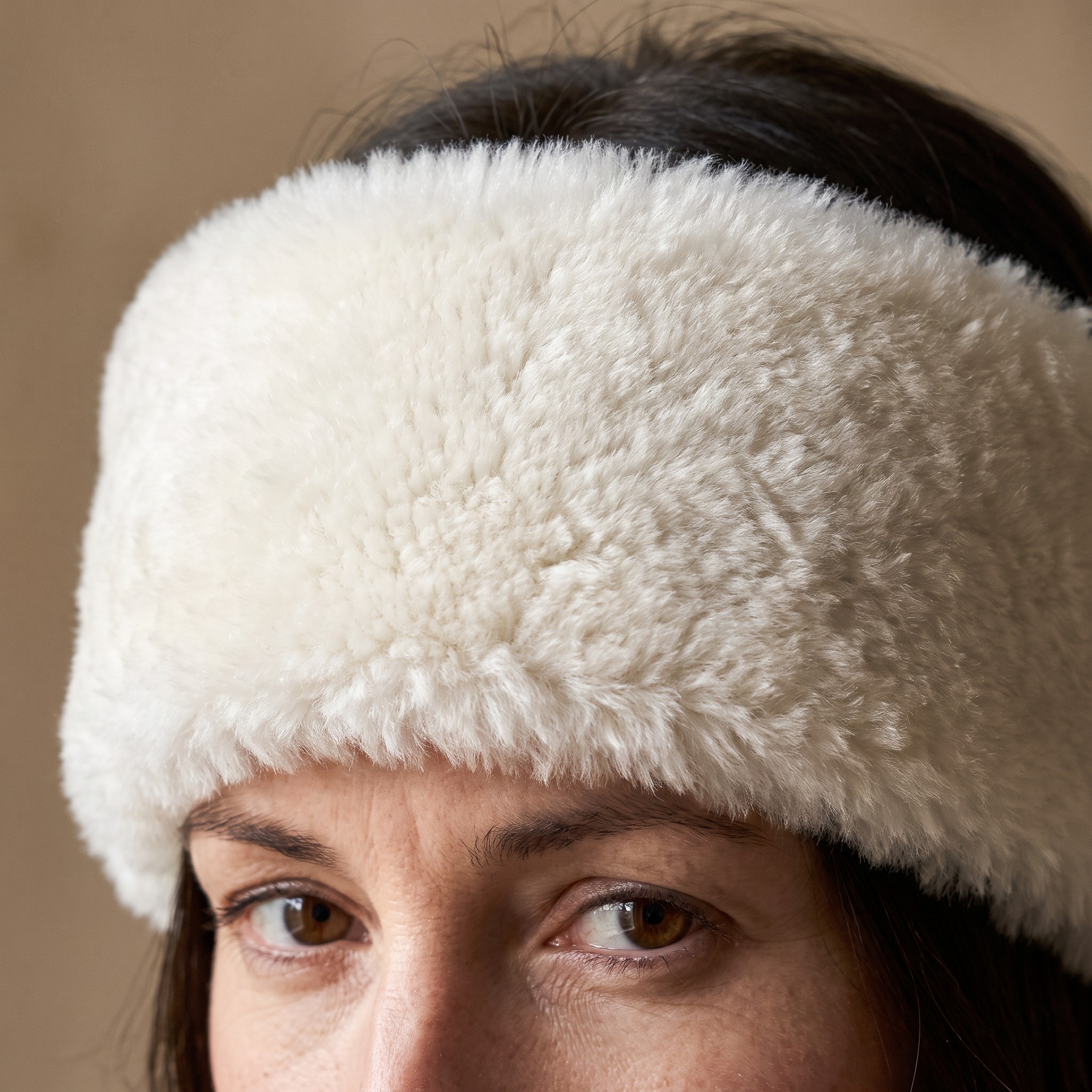 Cream | Shearling Headband