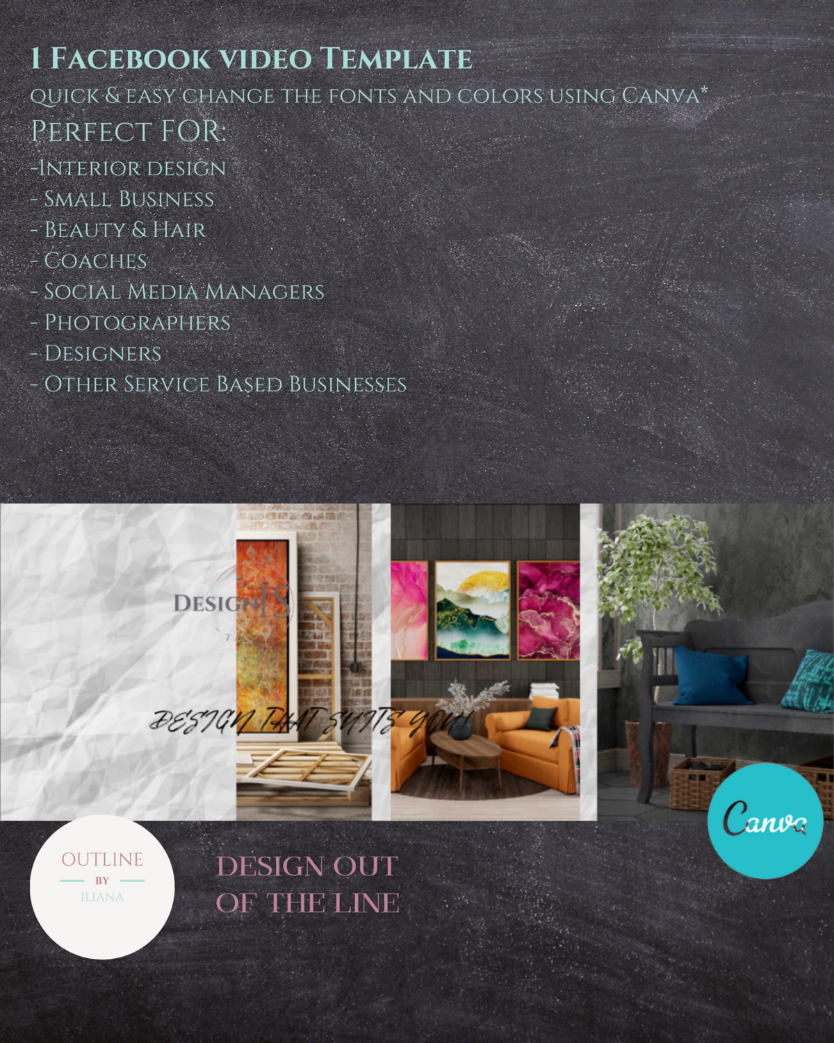 1 Facebook video Template | Canva Facebook Video | Video Creation FB Facebook Growth | Social Media Marketing | FB Posts