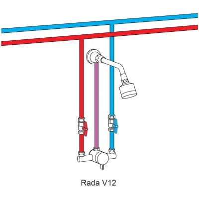 Rada V12 Exposed Thermostatic Shower Valve