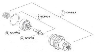 TS1500 Thermostatic Piston Assembly - SK1500-3