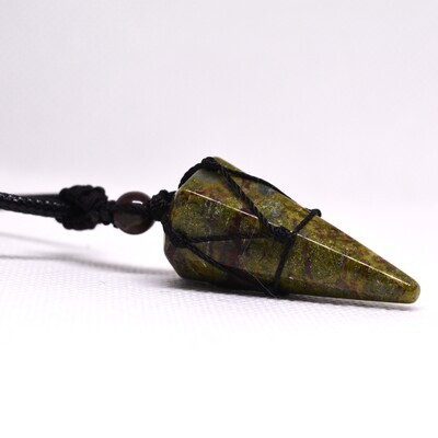 African Bloodstone Cone Necklace