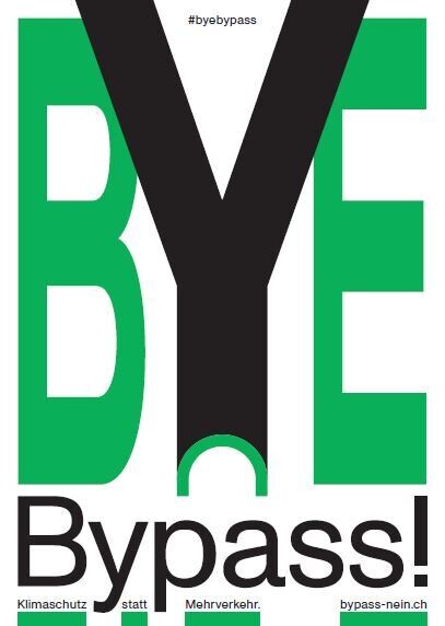 Balkonfahne ByeBypass 85x59 cm