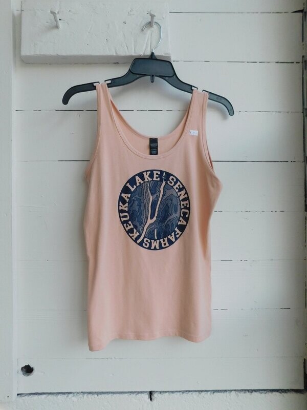 Seneca Farms, Keuka Lake Fitted Tank Top, Size: X-Small, Color: Light Pink