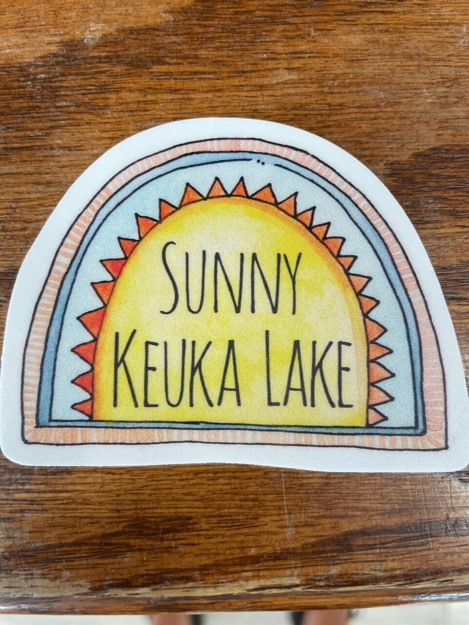Sunny Keuka Lake Sticker