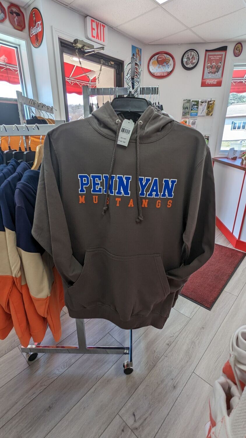 Penn Yan Mustangs Hooded Pullover, Size: Small