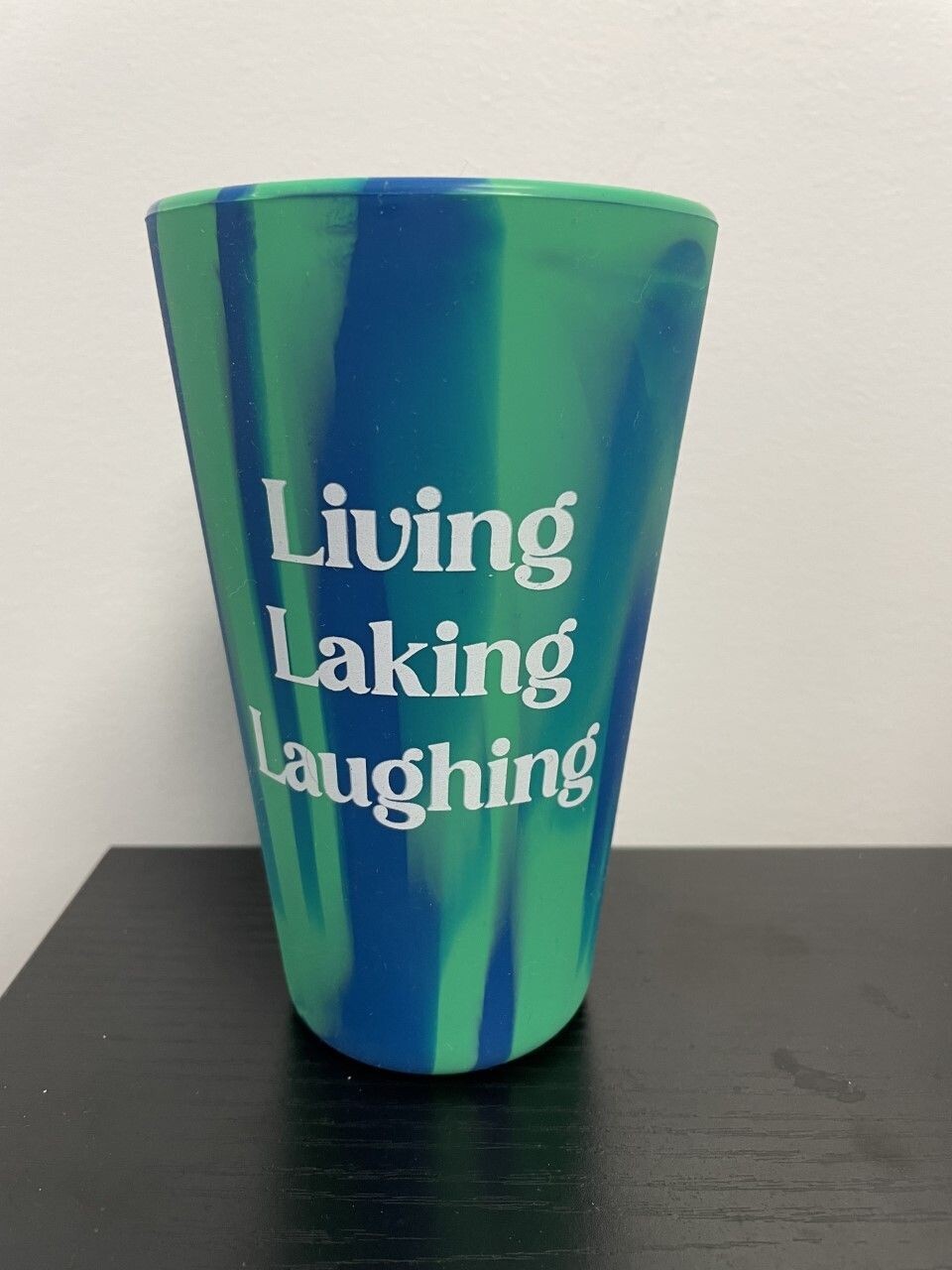 Living, Laking, Laughing Silicone Pint Glass