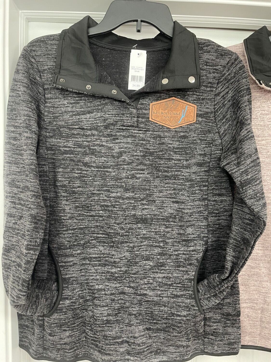 Keuka Lake Patch Pull-over Jacket - Multiple Colors, Color: Heather Black, Size: Small