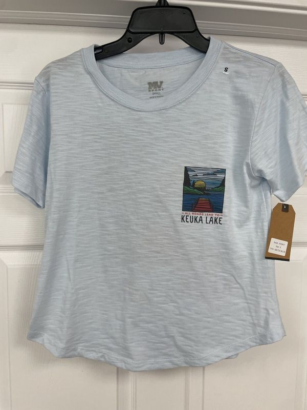 All Roads Lead to Keuka Lake White Tee Women's Cut