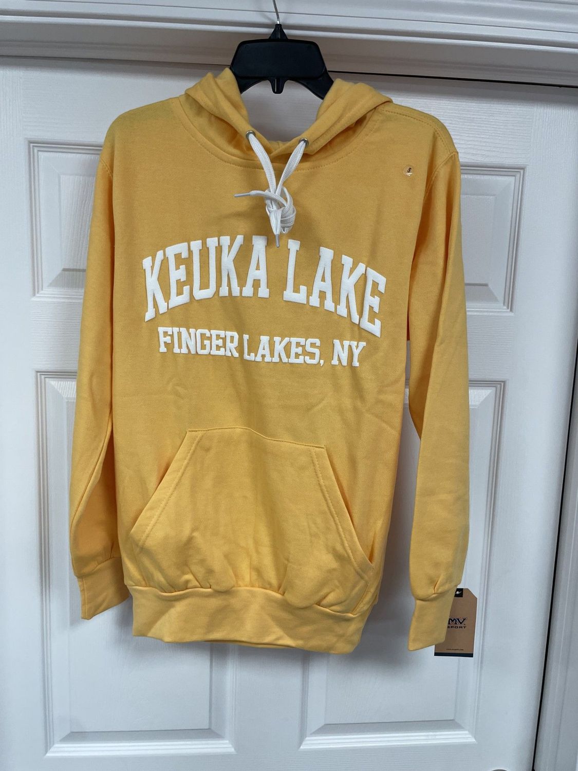 Keuka Lake, Finger Lakes Hooded Sweatshirt - Multiple Colors, Size: Small, Color: Sunglow