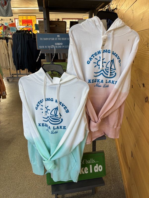 Keuka Lake Catching Waves Hoodie - Multiple Colors