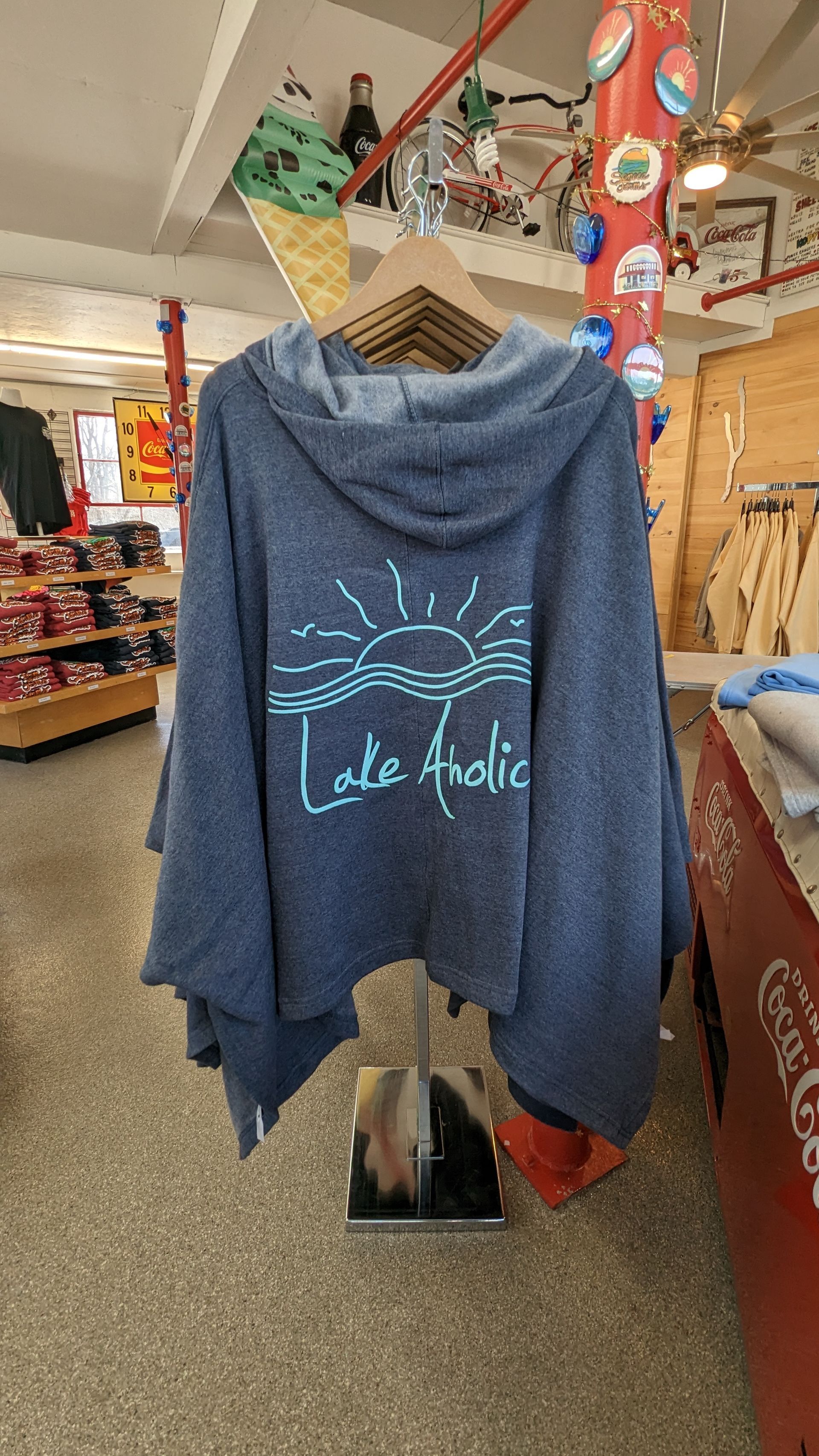 Lake Aholic Sweatshirt Poncho