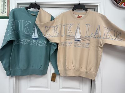 Keuka Lake Oversized Sailboat Crewneck