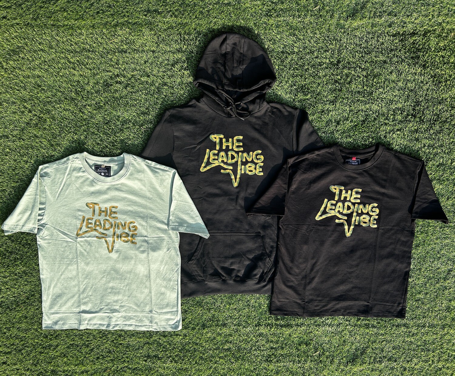 Fateug T-shirt &#39;&#39;THE LEADING VIBE&#39;&#39; on the front
Baggy/Oversize fit T-shirts and hoodie