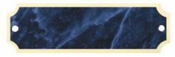 Name Plate Blue 1" x 3.25" Gold Border