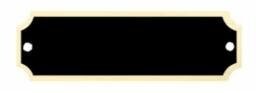 Name Plate Black with Gold Border 1" x 3.25"