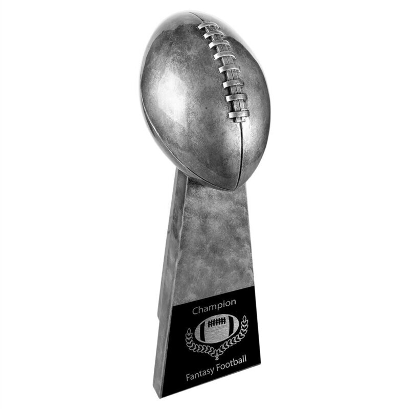 Antique Silver Football Resin