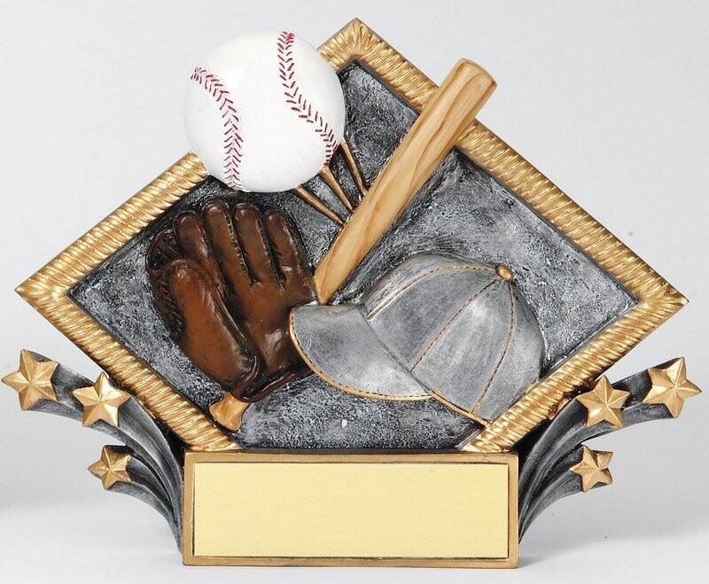 Baseball Diamond Resin Plate