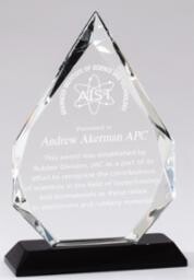 Crystal Arrowhead on Black Base