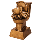 Antique Gold Toilet Loser Resin