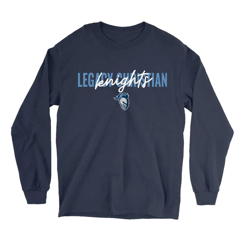 Knights in Script Long Sleeve T-Shirt