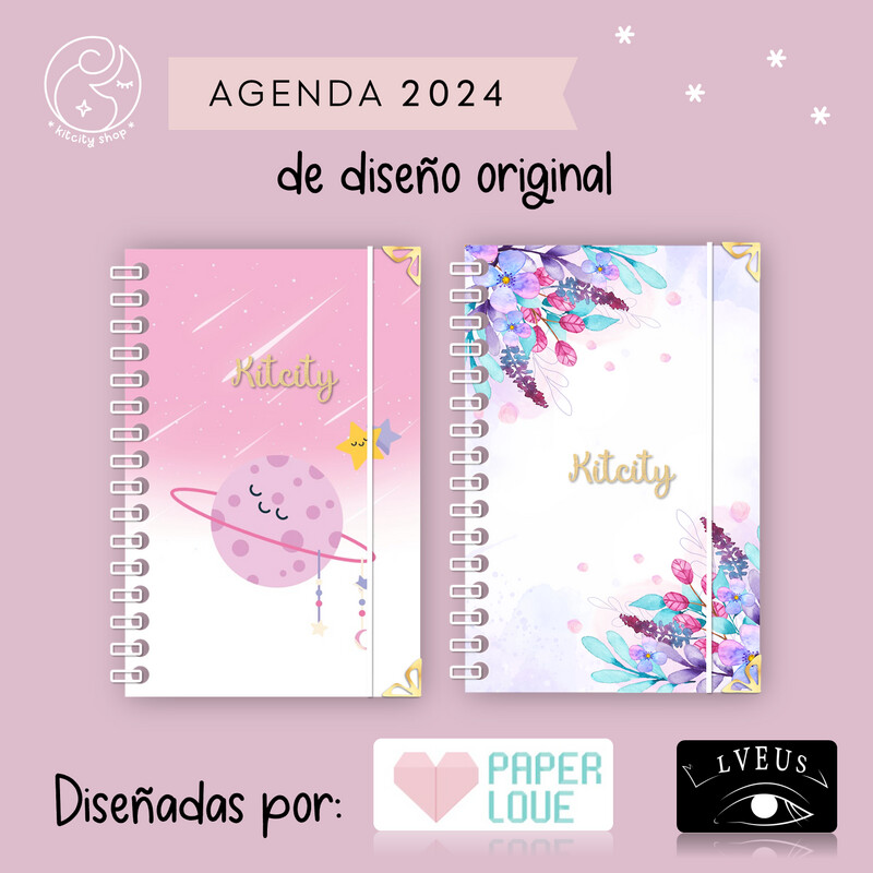 Agenda Semanal 2024 de Diseñador (Media Carta)