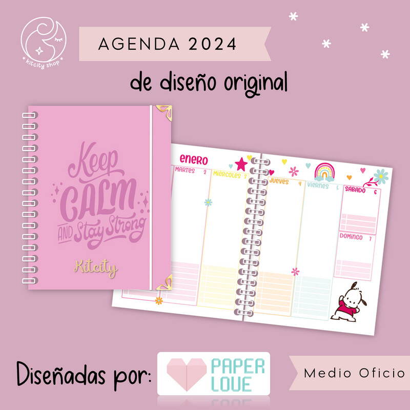 Agenda Semanal 2024 de Diseñador (Medio Oficio)