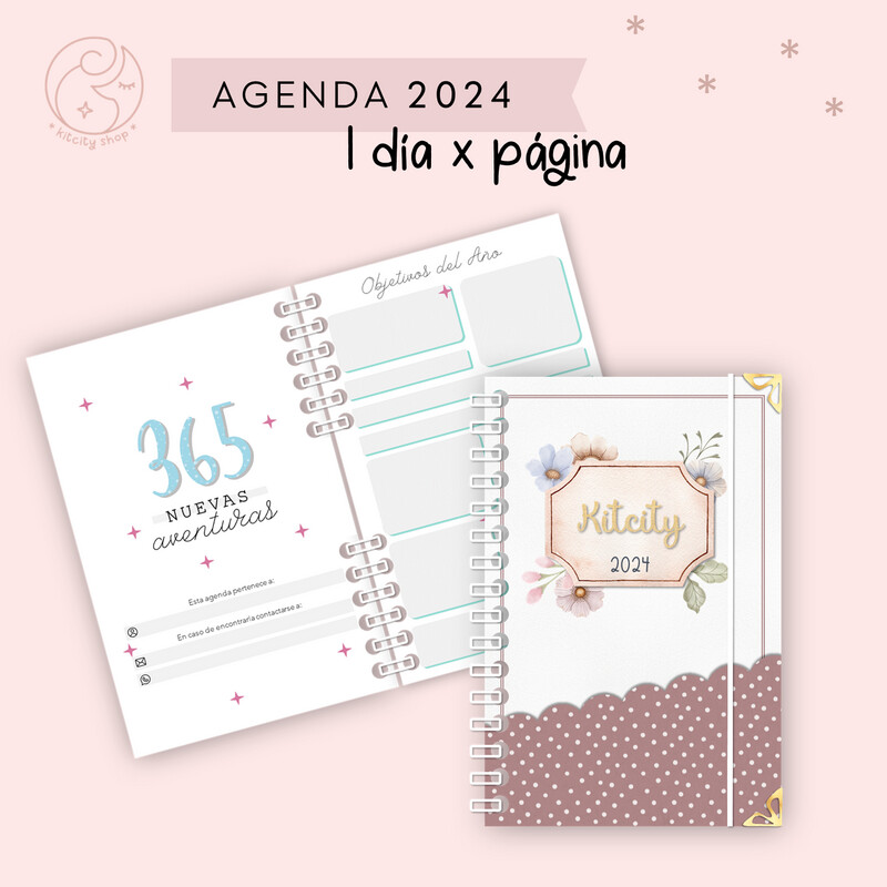 Agenda Diaria 2024  (Media Carta)