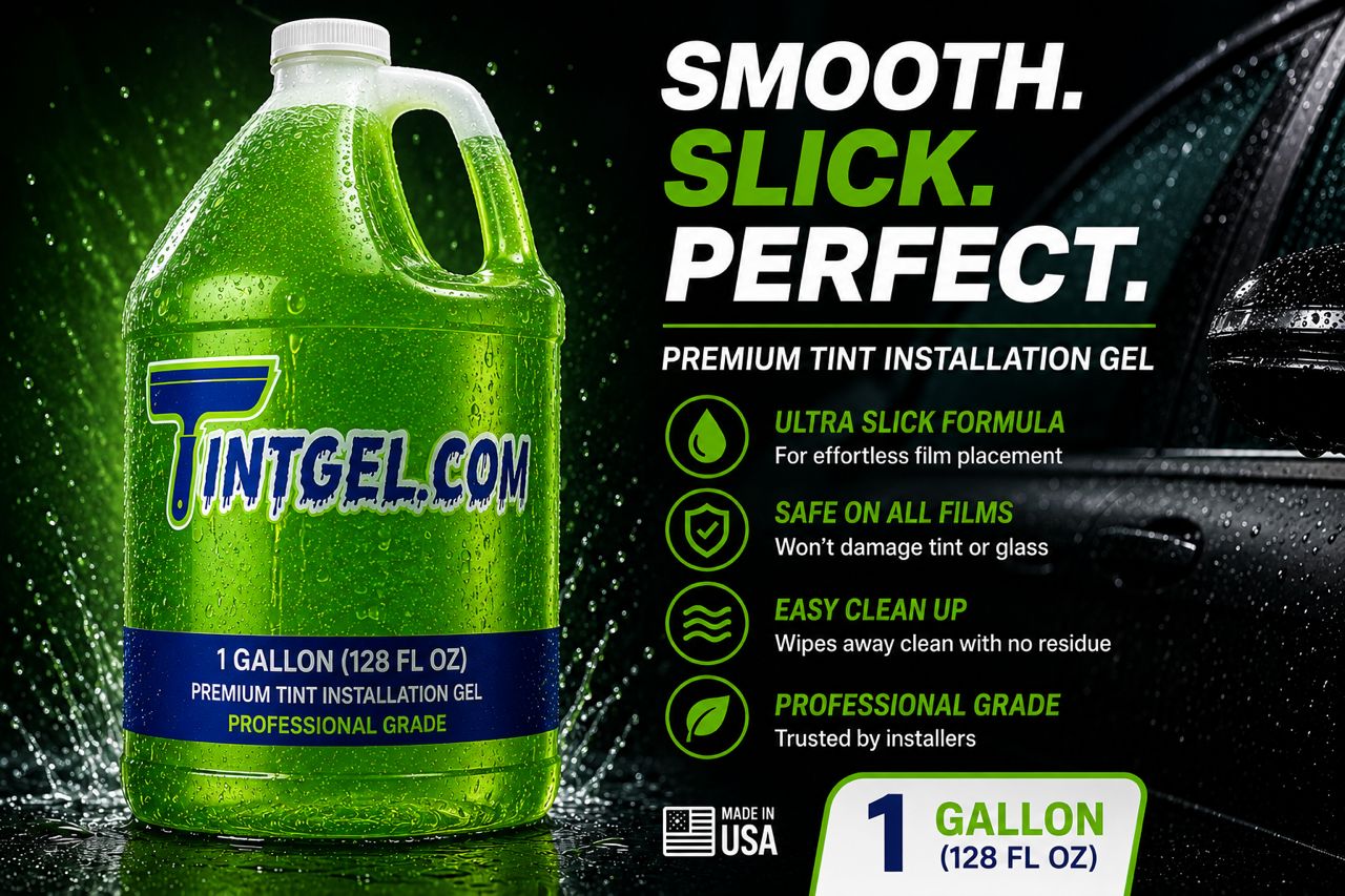 (GREEN GEL IS FOR TINT ONLY) 1 Gallon /The Best Tint Gel for Auto, Marine & Flat Glass (introduction price try it now)