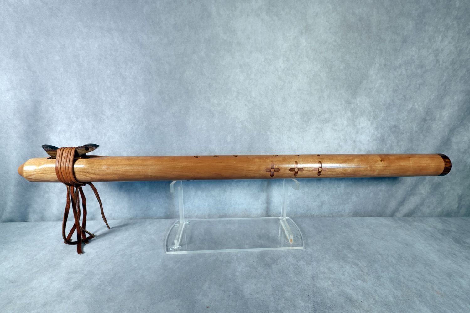 Kodiak Flutes A3 Contrabass Premium Cherry Wood Native American Flute with Desert Ironwood Accent. Kodiak Flutes A3 Contrabass Premium Cherry Wood Native American Flute with Desert Ironwood Accent.