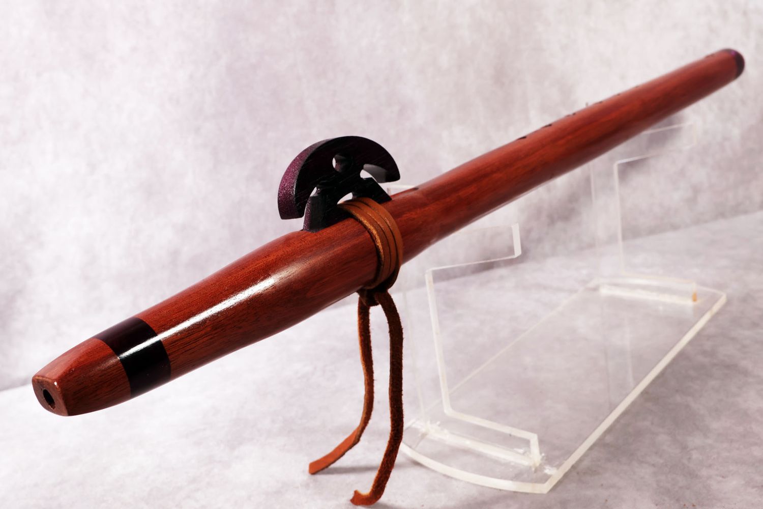 Kodiak Flute: Beautiful Custom Elite Line Native American Style Flute - Exotic Bloodwood. Acrylic Inserts, Purple Heart Totem F# 24 Kodiak Flute: Beautiful Custom Elite Line Native American Style Flute - Exotic Bloodwood. Acrylic Inserts, Purple Heart Totem F# 24"