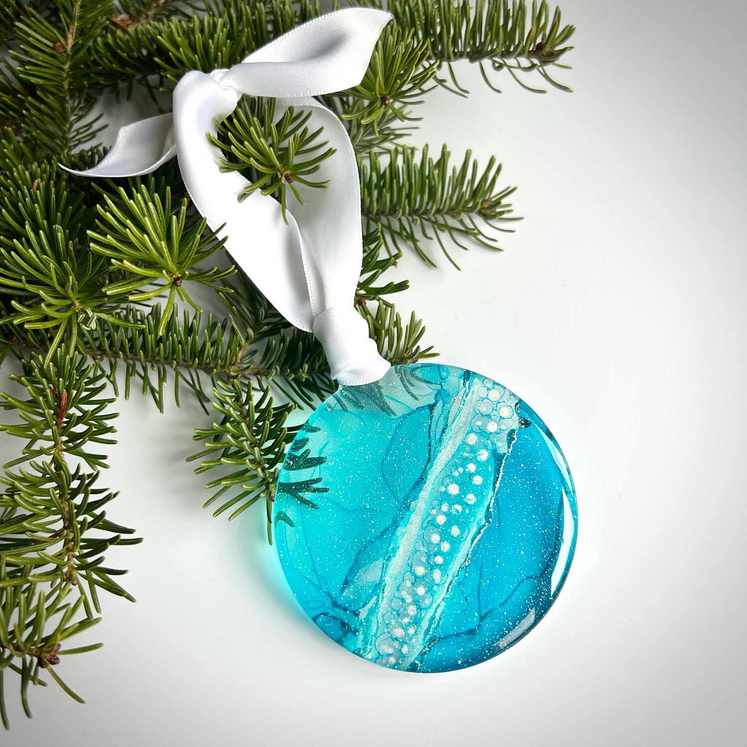 Blue & Silver Translucent Ornament