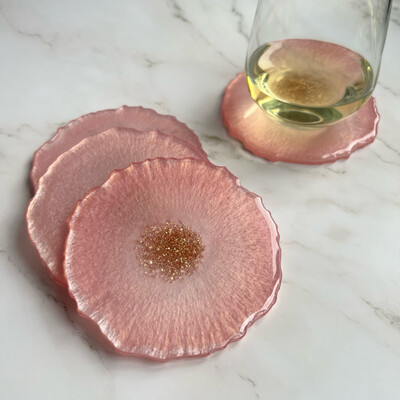 Coasters Rose Gold Pink