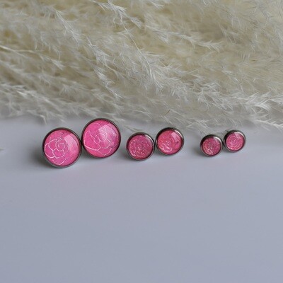 Rose Studs (3 sizes, Variable Colours)