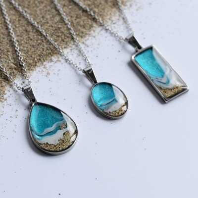 Turquoise Beach Pendant (Real Sand) - 4 options
