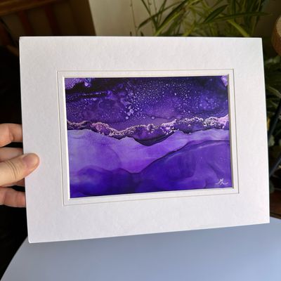 Purple Abyss on Mat (original & prints)