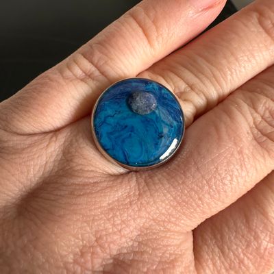 Sky Blue Ring with Lapis Lazuli